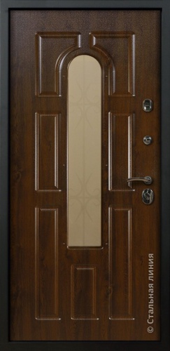 Дверь Мадрид цвет коричневый/дуб беленый 860х2050 мм фото 2