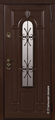 Дверь Тауэр цвет коричневый/слоновая кость 880х2060 мм