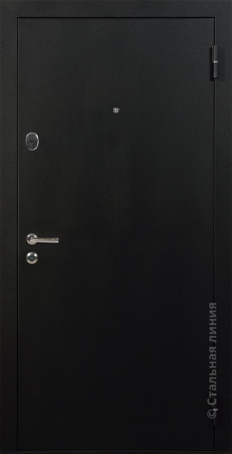 Дверь Омега-М цвет черный/орех темный 860х2050 мм