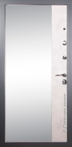 Дверь Монтана цвет серый графит/серая лазурь 880х2050 мм фото 3