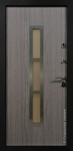 Дверь Норвегия цвет серый графит/белый 860х2050 мм фото 2