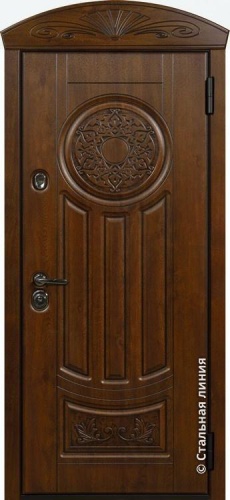 Дверь Лео цвет дуб золотистый/белый 880х2060 мм