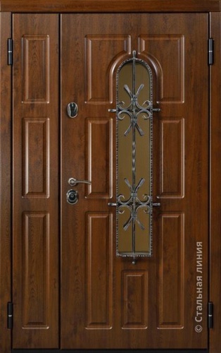 Дверь Севилья цвет дуб темный/дуб беленый 1460х2050 мм