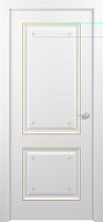 Межкомнатная дверь Zadoor ПГ Венеция Тип3 Белый Декоративная Патина Золото