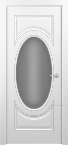 Межкомнатная дверь Zadoor ПО Лувр Тип1 Белый Патина Серебро