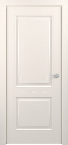 Межкомнатная дверь Zadoor ПГ Венеция Тип1 Жемчужно-перламутровый Декоративная Патина Серебро