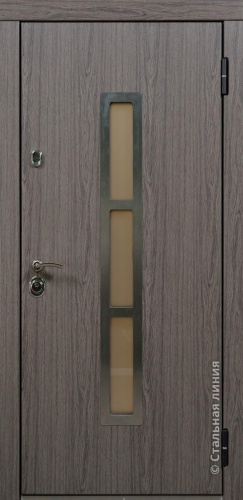 Дверь Норвегия цвет серый графит/белый 860х2050 мм