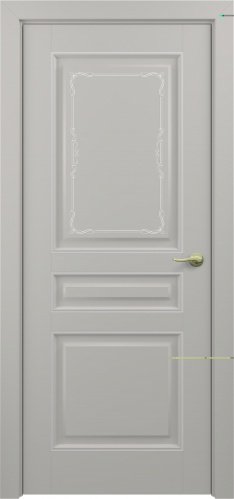 Межкомнатная дверь Zadoor ПГ Ампир Тип1 Грей Декоративная Патина Серебро