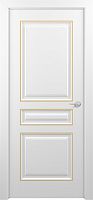 Межкомнатная дверь Zadoor ПГ Ампир Тип3 Белый Патина Золото