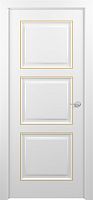 Межкомнатная дверь Zadoor ПГ Гранд Тип2 Белый Патина Золото