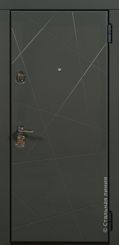 Дверь Клео цвет черно-серый/черно-серый 880х2060 мм