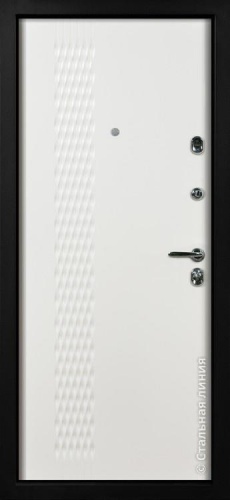 Дверь Фьорд цвет черно-серый/белый 880х2060 мм фото 2