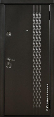 Дверь Фьорд цвет черно-серый/белый 880х2060 мм
