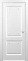 Межкомнатная дверь Zadoor ПГ Венеция Тип3 Белый Декоративная Патина Серебро