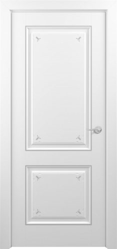 Межкомнатная дверь Zadoor ПГ Венеция Тип3 Белый Декоративная Патина Серебро