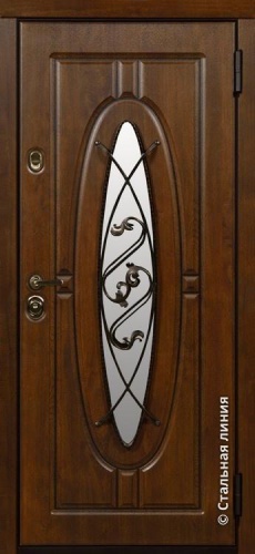 Дверь Монарх цвет коричневый/коричневый 880х2060 мм