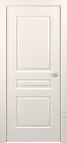 Межкомнатная дверь Zadoor ПГ Ампир Тип1 Жемчужно-перламутровый Декоративная Патина Серебро