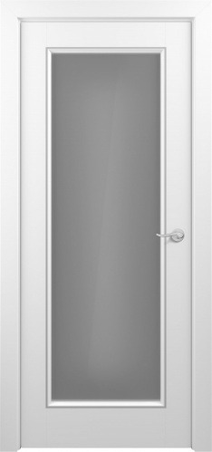 Межкомнатная дверь Zadoor ПО Неаполь Тип1 Белый Патина Серебро