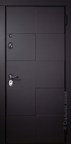Дверь Нео цвет черный кашемир/белый кашемир 880х2060 мм