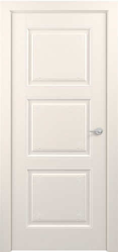 Межкомнатная дверь Zadoor ПГ Гранд Тип3 Жемчужно-перламутровый Декоративная Патина Серебро