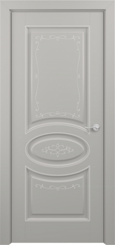 Межкомнатная дверь Zadoor ПГ Прованс Тип1 Грей Декоративная Патина Серебро