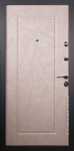 Дверь Рондо цвет шагрень антрацит/бетон бежевый 880х2050 мм фото 2