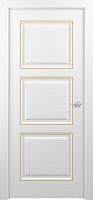 Межкомнатная дверь Zadoor ПГ Гранд Тип3 Белый Патина Золото