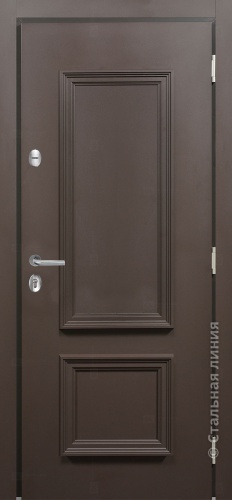 Дверь Алерт цвет коричневый/слоновая кость 860х2050 мм