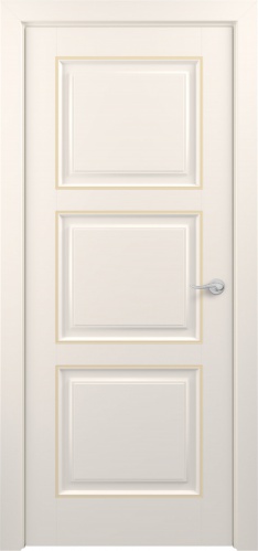 Межкомнатная дверь Zadoor ПГ Гранд Тип2 Жемчужно-перламутровый Патина Золото