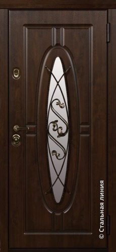 Дверь Монарх цвет коричневый/коричневый 880х2060 мм
