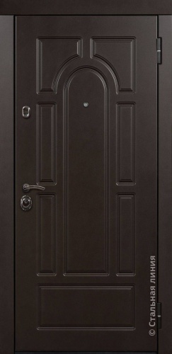 Дверь Магнат цвет коричневый/дуб беленый 860х2050 мм