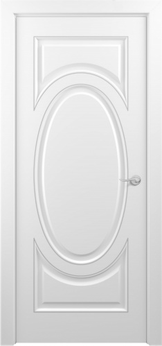 Межкомнатная дверь Zadoor ПГ Лувр Тип1 Белый Патина Серебро