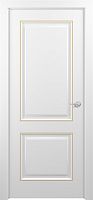 Межкомнатная дверь Zadoor ПГ Венеция Тип2 Белый Патина Золото