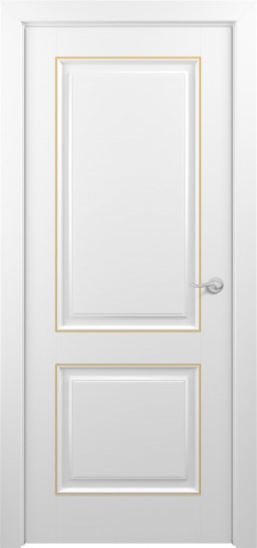 Межкомнатная дверь Zadoor ПГ Венеция Тип2 Белый Патина Золото