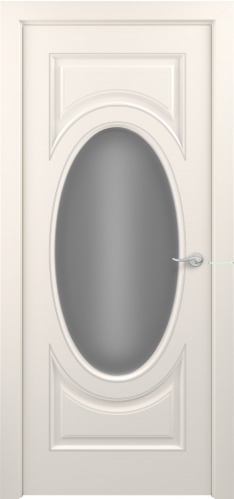 Межкомнатная дверь Zadoor ПО Лувр Тип2 Жемчужно-перламутровый Патина Серебро