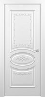 Межкомнатная дверь Zadoor ПГ Прованс Тип1 Белый Декоративная Патина Серебро