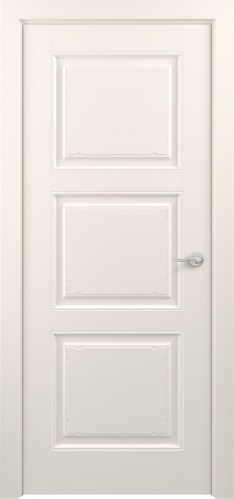 Межкомнатная дверь Zadoor ПГ Гранд Тип3 Жемчужно-перламутровый Патина Серебро