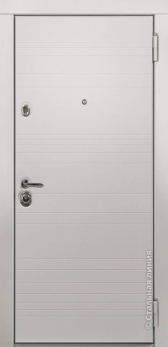 Дверь Юна цвет белый кашемир/белый кашемир 880х2060 мм