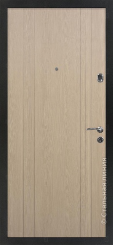 Дверь Бруклин, тамбурная цвет черный/венге светлый 860х2050 мм фото 2