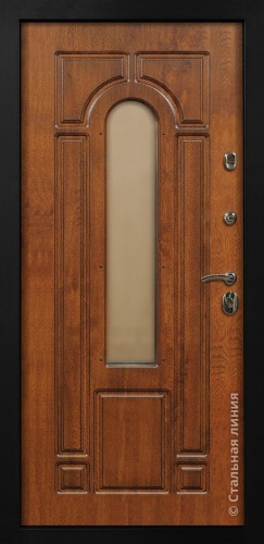 Дверь Лацио Лайт цвет дуб темный/белый 860х2050 мм фото 2