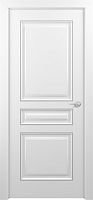 Межкомнатная дверь Zadoor ПГ Ампир Тип2 Белый Патина Серебро