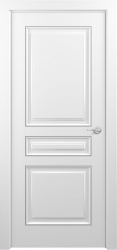Межкомнатная дверь Zadoor ПГ Ампир Тип2 Белый Патина Серебро