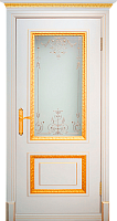 Межкомнатная дверь Аура  цвета (белый) ral 9016