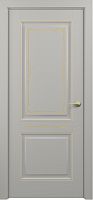 Межкомнатная дверь Zadoor ПГ Венеция Тип1 Грей Декоративная Патина Золото