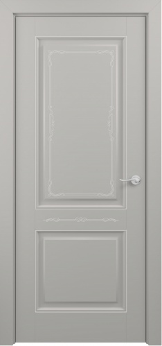 Межкомнатная дверь Zadoor ПГ Венеция Тип1 Грей Декоративная Патина Серебро