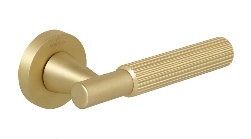 Ручки дверные CEBI SOHO STRIPED цвет MP35 (матовое золото)