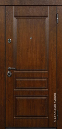 Дверь Уэльс Лайт цвет тик/белый 860х2050 мм