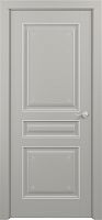 Межкомнатная дверь Zadoor ПГ Ампир Тип3 Грей Декоративная Патина Серебро