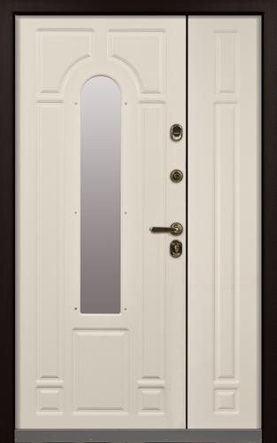 Дверь Викинг цвет коричневый/слоновая кость 1280х2060 мм фото 2