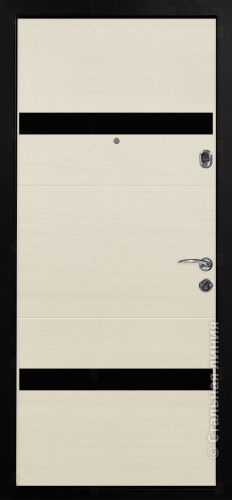 Дверь Арно цвет дымчатый кашемир/ясень белый 860х2050 мм фото 2
